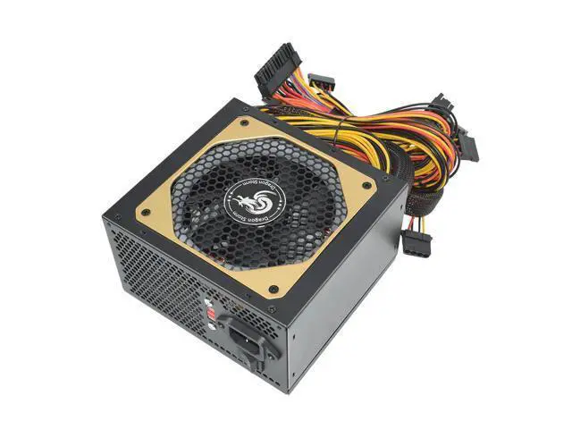 Alt view image 4 of 6 - 110-230V RGB PSU 20+4Pin 12V ATX 600W E-Sports Video Game Computer Power Supply Colorful Cooling Fan