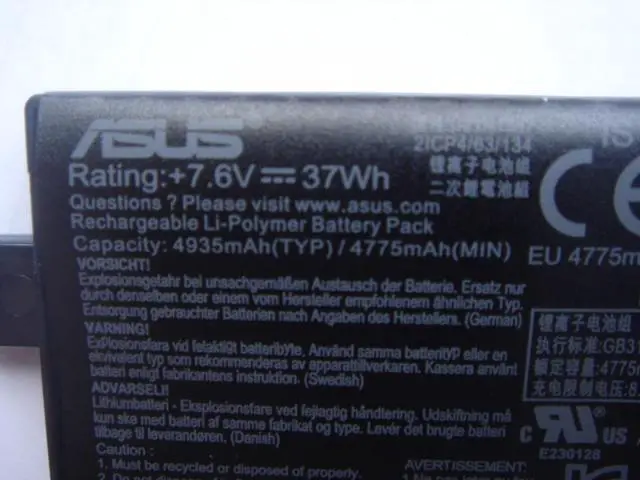 Main image of 38WH C21N1347-2 battery for Asus 2ICP4/63/134 Original Neu Akku Batterie