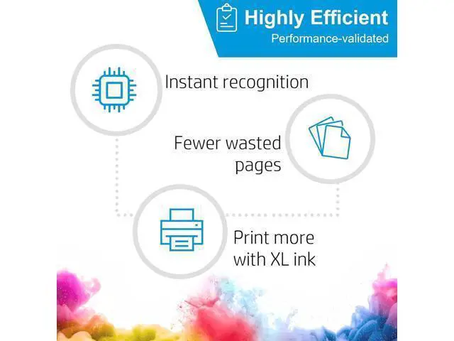 Alt view image 5 of 7 - 63XXL 63XL Ink Cartridge Combo Pack | High Yield Ink 63 63XL Black/Color Works for Envy 4520 for Officejet 3830 4650 5255 Series Printer