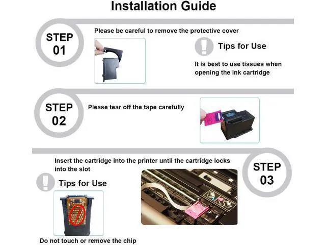 Alt view image 3 of 6 - Saiyeeka 667 667XL Ink Cartridges Replacement 667 Ink Cartridges Deskjet Ink Advantage 2775 2776 Plus 6475 6476 Printer 1 Black 1 Tri-Color