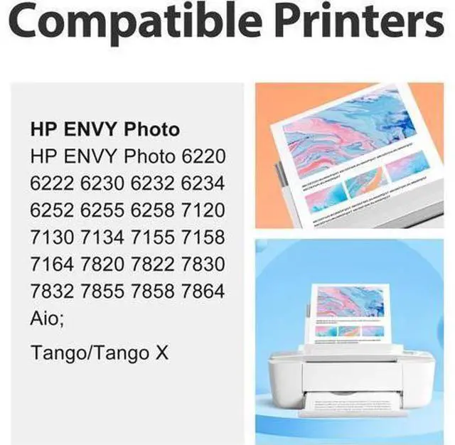 Alt view image 2 of 6 - 64XL Ink Cartridge Printers Remanufactured Ink Cartridge Replacement 64XL Ink Cartridge Combo Pack for Envy Photo 7858 7855 7155 7158 7164 5542 6255 7800 6232 (2 Pack) HP64 Ink HP64XL
