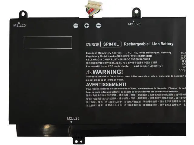 Alt view image 2 of 5 - IZKROR SP04XL 61.4Wh 3990mAh Battery Replacement for HP Spectre x360 Convertible 13T-AP000 Touch 13-AP 13-AP0XXX 13-AP0XXXTU Series HSTNN-OB1B HSTNN-IB8R L28764-005 TPN-Q185 TPN-Q203 TPN-Q204
