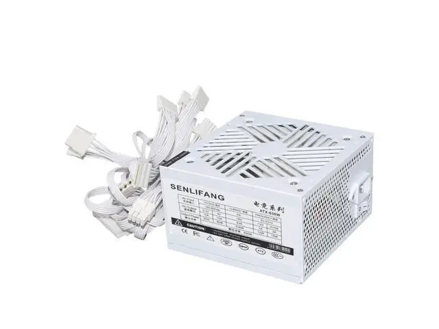 Alt view image 2 of 7 - New White PC PSU 20+4Pin 12V ATX 650W 110-264V Professional E-Sports Video Game Computer Power Supply 12cm Fan