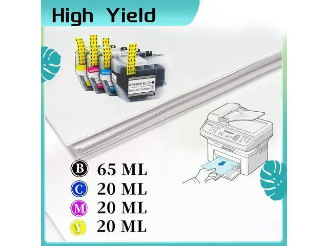 Alt view image 3 of 7 - for Brother LC492XL Ink Cartridge High Yield Compatible for MFC-J2340DW MFC-J3540DW MFC-3940DW Printer 2 Set