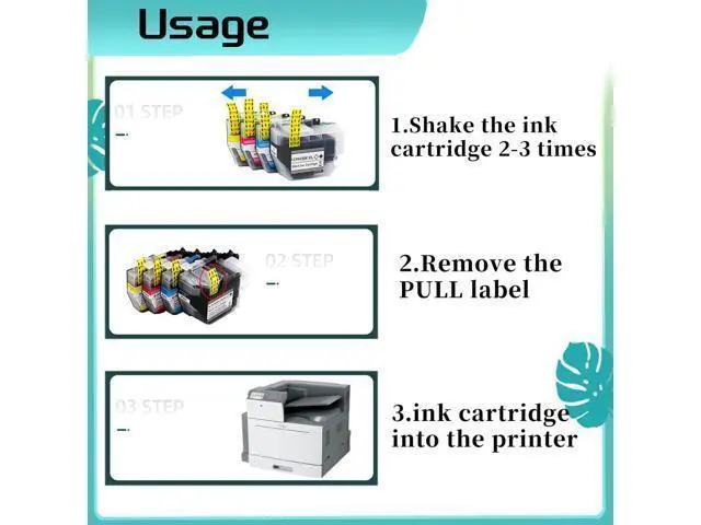 Alt view image 6 of 7 - for Brother LC492XL Ink Cartridge High Yield Compatible for MFC-J2340DW MFC-J3540DW MFC-3940DW Printer 2 Set