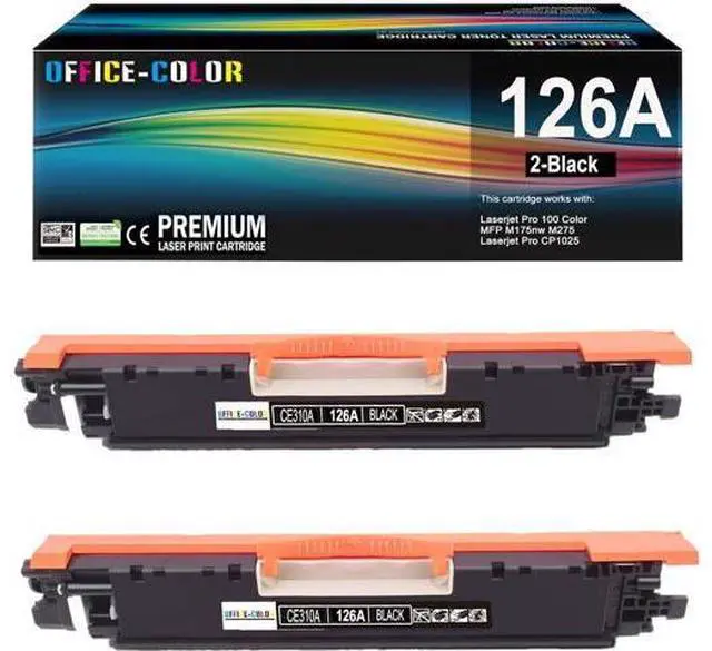 Main image of 126A Black Toner Cartridge Replacement 126A CE310A for Laserjet Pro 100 Color MFP M175nw,cp1025nw,M275 Printer Ink (2-Pack)