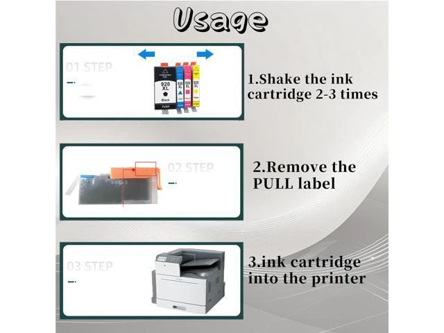 Alt view image 6 of 7 - 920xl Ink Cartridge High Yield Compatible for Officejet 6000 6500 6500 Wireless 6500A 7000 7500 7500A Printer 3 Set