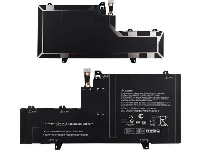 Alt view image 3 of 4 - Duotipa New OM03XL Laptop Battery Compatible with 863167-171 HSTNN-IB7O Battery for HP EliteBook X360 1030 G2 57Wh