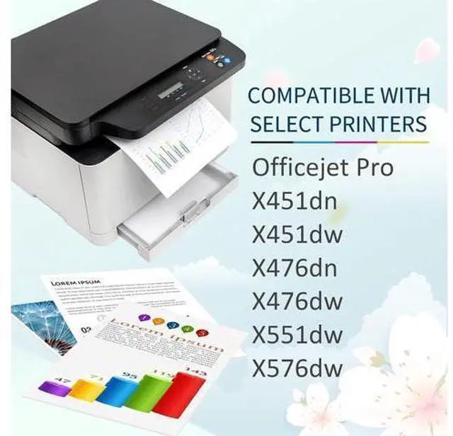 Alt view image 2 of 7 - Compatible 970XL 971XL Ink Cartridges Replacement 970 971 970XL 971XL with Officejet Pro X451dn X451dw X476dn X476dw X551dw X576dw Printer Cyan Ink