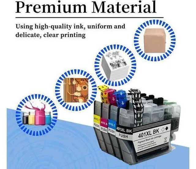 Alt view image 5 of 7 - 401 XL Replacement Ink Cartridge Compatible for Brother LC401 401XL ,for Brother MFC-J1010DW MFC-J1012DW MFC-J1170DW Printers 2Black