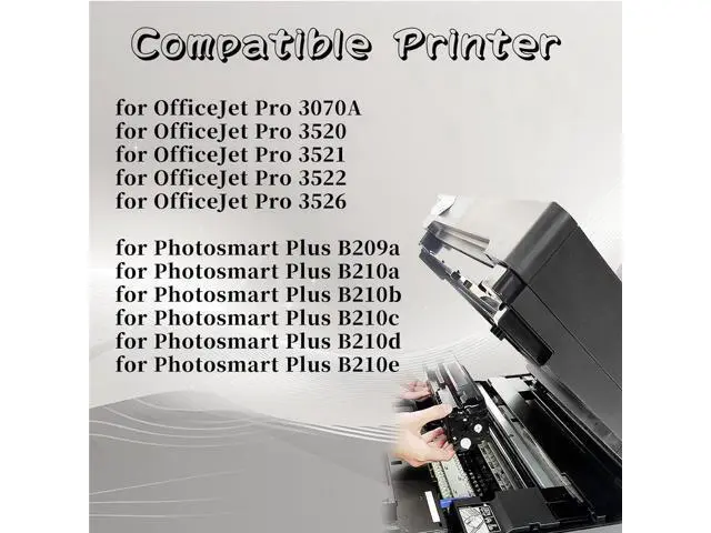 Alt view image 2 of 7 - 564XL Ink Cartridge High Yield Compatible for Deskjet 3070A 3520 3521 3522 3526 for Photosmart Plus B209a B210a B210b B210c B210d B210e Printer 2 Set