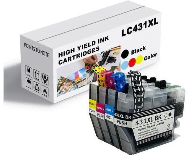 Main image of Ink Cartridge for Brother LC431XL High Yield,Compatible J1050DW J1140DW J101ODW Printer Page Yield Up to 500 Pages Black,500 Pages Color Combo Pack