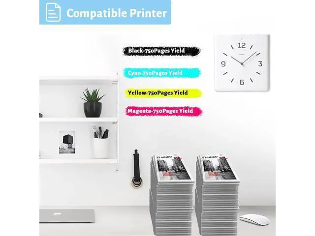 Alt view image 3 of 7 - Ink Cartridge for Brother LC424 LC424BK LC424C LC424M LC424Y High Yield,Compatible J1200DW Printer 750 Pages Black,750 Pages Color Combo Pack