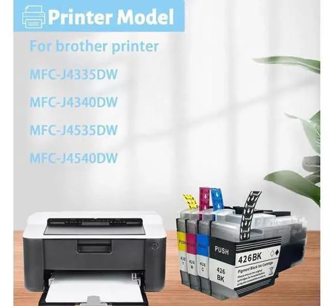 Alt view image 2 of 7 - Ink Cartridge for Brother LC426XLBK LC426XLC LC426XLM LC426XLY High Yield,6000 Pages Black,5000 Pages Color Compatible J4335DW J4340DW J4535DW J4540DW Printer Magenta