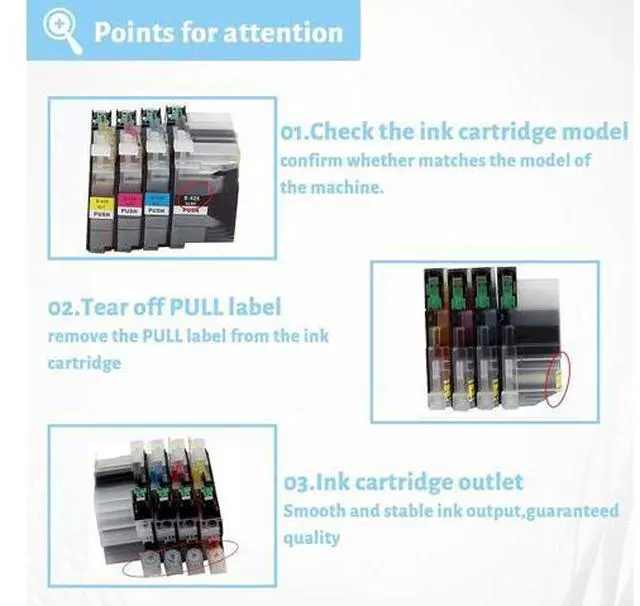 Alt view image 4 of 7 - Ink Cartridge for Brother LC426XLBK LC426XLC LC426XLM LC426XLY High Yield,6000 Pages Black,5000 Pages Color Compatible J4335DW J4340DW J4535DW J4540DW Printer Magenta