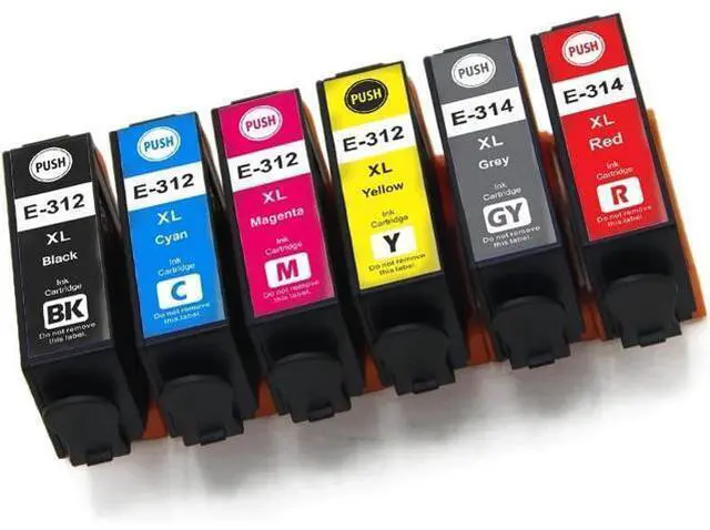 Main image of Remanufactured Ink Cartridge Replacement for 312XL 314XL 312 XL T312XL use with Expression Photo XP-15000 XP15000 Printer (6 Pack)