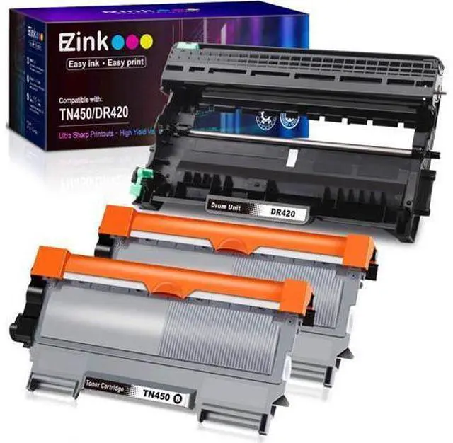 Main image of E-Z Ink (TM) Compatible Toner Cartridge and Drum Unit Replacement for Brother TN450 TN420 DR420 to use with HL-2270DW HL-2280DW HL-2230 HL-2240 MFC-7360N MFC-7860DW 2840 2940 (2 Toner 1 Drum) 3 Pack
