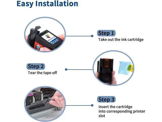 Alt view image 5 of 6 - Relcolor 3X Capacity 64XL Black Ink Cartridge Replacement Ink 64 XL HP64XL HP64 for Envy 7855 7155 7858 7800 7100 6255 6252 6232 7120 7158 7164 7955e 7900e Tango Ink Printer (2 Black)