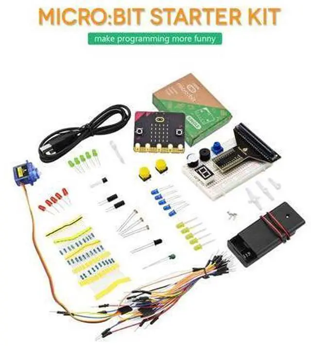 Alt view image 3 of 5 - KEYESTUDIO Microbit Basic Starter Kit for BBC Micro:bit V2 Accessories STEM Kit Coding for Beginners (Micro:bit V2.21 Included)
