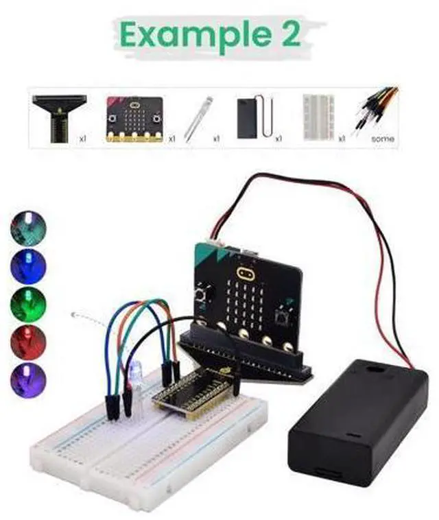 Alt view image 5 of 5 - KEYESTUDIO Microbit Basic Starter Kit for BBC Micro:bit V2 Accessories STEM Kit Coding for Beginners (Micro:bit V2.21 Included)