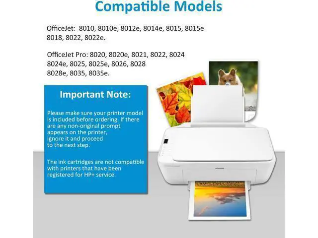 Alt view image 2 of 7 - Generic Ink Cartridge Replacement 910 XL 910XL Compatible with OfficeJet Pro 8025e 8035e 8020 8020e 8024e 8025 8028 8035 8028e 8015(Black 2 Count)