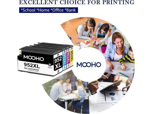 Alt view image 6 of 6 - Mooho Remanufactured Ink-Cartridge Replacement 952 XL 952XL OfficeJet 8710 8720 7740 8715 8210 8740 8725 7720 8702 8216 8730 Printer Ink (Black Cyan Yellow Magenta,4 Pack)
