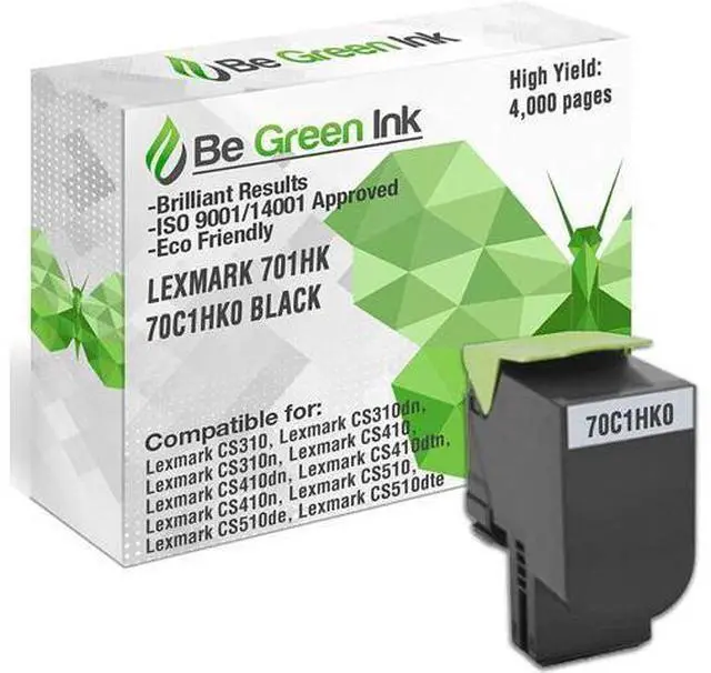 Main image of Be Green Ink Compatible Replacement Black Toner Cartridge for Lexmark CS310dn CS410dn CS310n CS310 CS510de CS410n CS 410 CS510 CS410dtn CS510dte - 701HK 70C1HK0 Black Toner (High Yield)