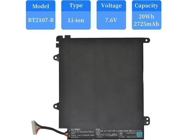 Alt view image 2 of 7 - HXPKH BT2107-B Laptop Battery for EPSOP BT2107-B Laptop Battery 7.6V 2725mAh/20Wh