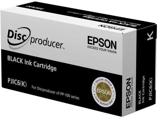 Main image of PJIC6-C13S020452 Black Ink Cartridge (1-Pack) for DiscProducer PP-100 in Retail Packaging