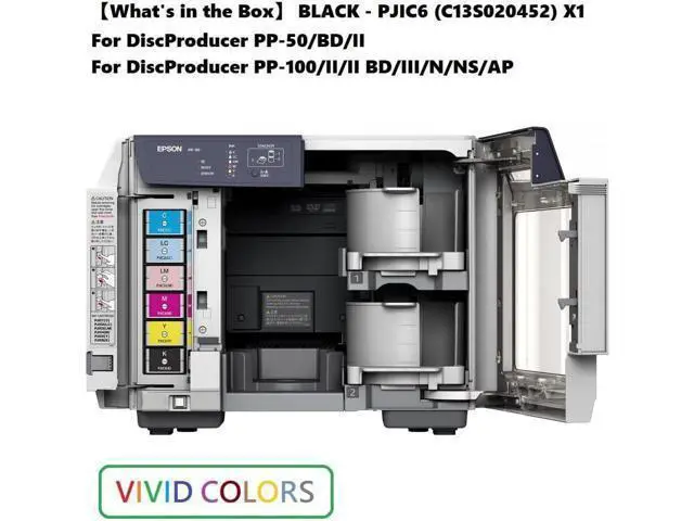 Alt view image 4 of 4 - PJIC6-C13S020452 Black Ink Cartridge (1-Pack) for DiscProducer PP-100 in Retail Packaging