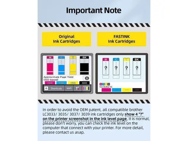 Alt view image 2 of 7 - LC3039 Ink cartridges BK/C/M/Y,High Yield,Replacement LC3039 XXL LC3037 LC3039XXL,Work MFC-J5845DW MFC-J5945DW MFC-J6545DW MFC-J6945DW Printer