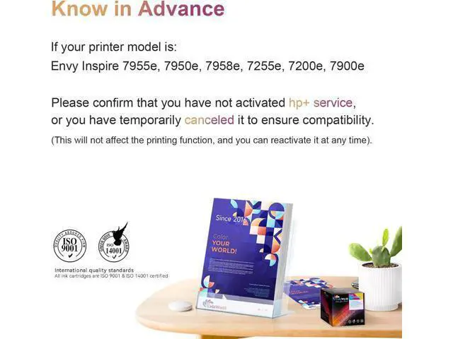 Alt view image 3 of 7 - ColoWorld 64XL Color Ink Cartridges, 64 64XL Color Ink Cartridge Printer, Compatible for Envy Photo 7855 7155 7858 6255 7164 6222 6230 7830 7864, Inspire 7255e 7955e 7900e, Tango Printer