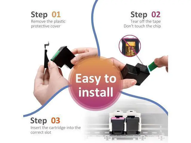 Alt view image 5 of 7 - ColoWorld 64XL Color Ink Cartridges, 64 64XL Color Ink Cartridge Printer, Compatible for Envy Photo 7855 7155 7858 6255 7164 6222 6230 7830 7864, Inspire 7255e 7955e 7900e, Tango Printer