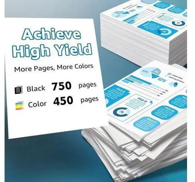 Alt view image 3 of 7 - 60XL Ink Cartridge Remanufactured 60 Ink Cartridge Combo Pack Color and Black 60XL use with PhotoSmart D110a C4680 C4780 C4795 DeskJet F4440 F4480 ENVY 100 110 120 (1 Black, 1 Tri-Color)