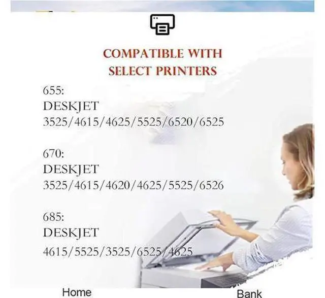 Alt view image 2 of 7 - VDFHB Compatible Ink Cartridge 670xl, 655xl, 685xl 3525/4615/4625/3525/4615/4620/4625/5525/6526/4615/5525/3525 685 A