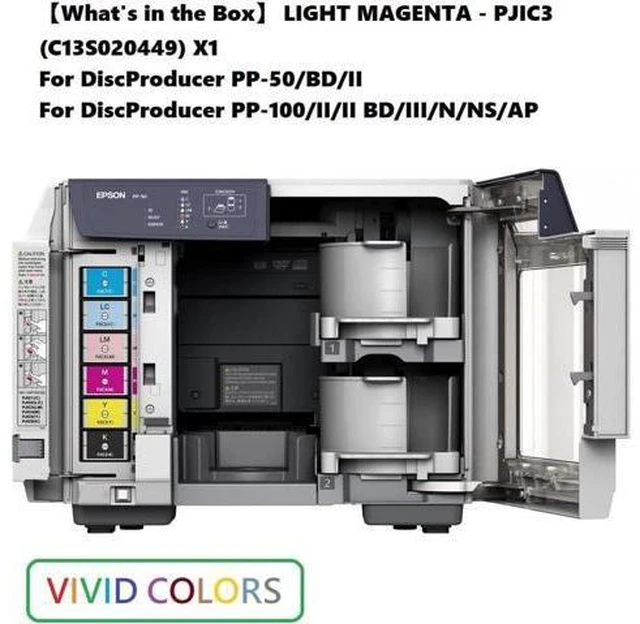 Alt view image 4 of 4 - PJIC3-C13S020449 Light Magenta Ink Cartridge (1-Pack) for DiscProducer PP-100 in Retail Packaging