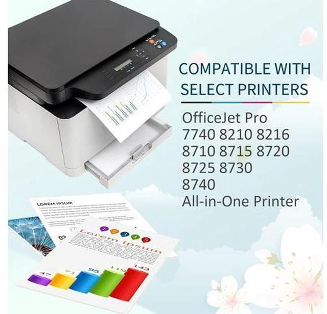 Alt view image 2 of 7 - Compatible 952xl Ink Cartridges Replacement 952 952XL with OfficeJet Pro 7740 8210 8216 8710 8715 8720 8725 8730 8740 Printer 1 Black