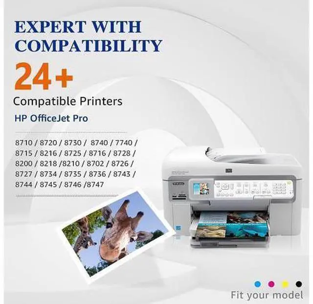 Alt view image 5 of 6 - HaloFox Remanufactured Ink-Cartridge Replacement 952 XL 952XL with Updated Chips OfficeJet Pro 8710 8720 7720 7740 8740 8715 8730 8725 8702 8216 8210 Printer Ink (4-Pack)