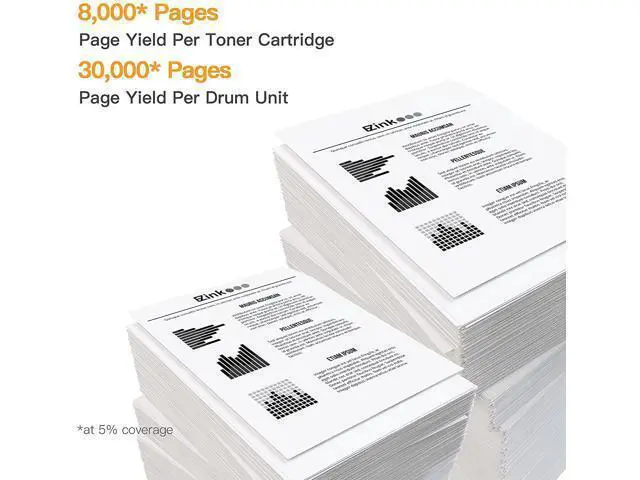 Alt view image 4 of 7 - E-Z Ink (TM) Compatible Toner Cartridge & Drum Unit Replacement for Brother TN750 DR720 High Yield to use with HL-5450DN HL-5470DW HL-6180DW MFC-8710DW MFC-8910DW MFC-8950DW (2 Toner 1 Drum Unit)