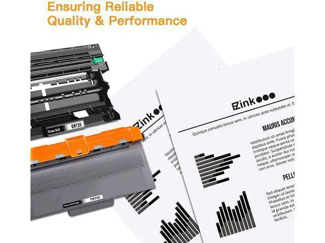 Alt view image 7 of 7 - E-Z Ink (TM) Compatible Toner Cartridge & Drum Unit Replacement for Brother TN750 DR720 High Yield to use with HL-5450DN HL-5470DW HL-6180DW MFC-8710DW MFC-8910DW MFC-8950DW (2 Toner 1 Drum Unit)