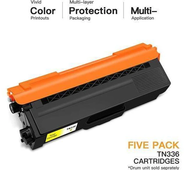 Alt view image 2 of 6 - E-Z Ink (TM) Compatible Toner Cartridge Replacement for Brother TN336 TN-336 TN331 Compatible with HL-L8350CDW MFC-L8850CDW MFC-L8600CDW HL-L8350CDWT HL-L8250CDN (Black Cyan Magenta Yellow, 5 Pack)