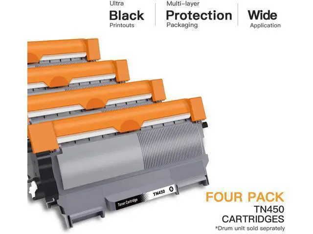 Alt view image 2 of 6 - E-Z Ink (TM) Compatible Toner Cartridge Replacement for Brother TN450 TN420 TN-450 TN-420 to use with HL-2270DW HL-2280DW HL-2230 HL-2240 MFC-7360N MFC-7860DW DCP-7065DN Intellifax 2840 2940 (4 Black)