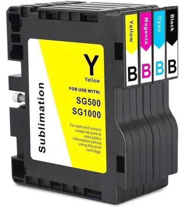 Main image of Primer Ink SG500 SG1000 Sublimation Ink Cartridge Compatible for Sawgrass Virtuoso SG500 SG1000 Printer (1*Black, 1*Cyan,1*Magenta, 1*Yellow 4-Pack) B Series