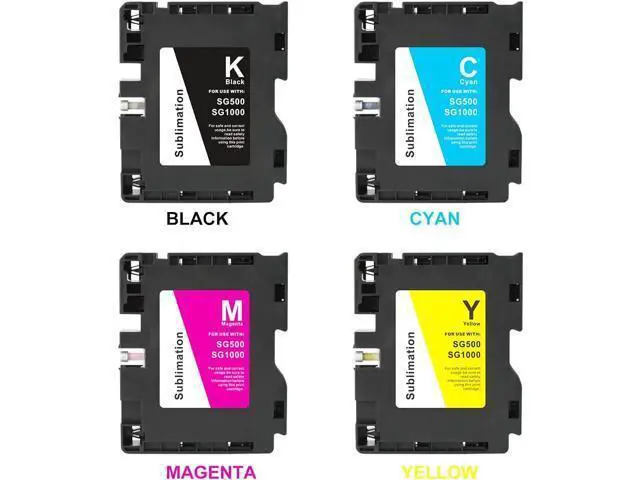 Alt view image 4 of 7 - Primer Ink SG500 SG1000 Sublimation Ink Cartridge Compatible for Sawgrass Virtuoso SG500 SG1000 Printer (1*Black, 1*Cyan,1*Magenta, 1*Yellow 4-Pack) B Series