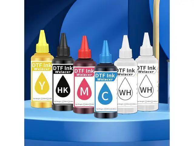 Alt view image 3 of 6 - Welacer DTF Ink Premium 6x100ml Heat Transfer Ink Conversion Kit Refill L1800, R2400, L800, 1430, P400,P800,R2000,XP-15000 All DTF Printers,for DTF Film(White Cyan Magenta Yellow Black)