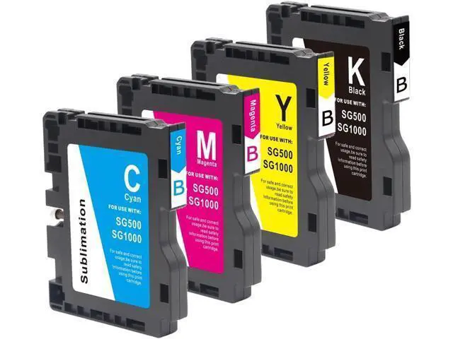 Alt view image 2 of 7 - Primer Ink SG500 SG1000 Sublimation Ink Cartridge Compatible for Sawgrass Virtuoso SG500 SG1000 Printer (1*Black, 1*Cyan,1*Magenta, 1*Yellow 4-Pack) B Series