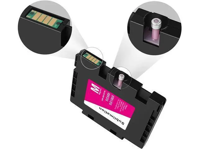 Alt view image 3 of 7 - Primer Ink SG500 SG1000 Sublimation Ink Cartridge Compatible for Sawgrass Virtuoso SG500 SG1000 Printer (1*Black, 1*Cyan,1*Magenta, 1*Yellow 4-Pack) B Series