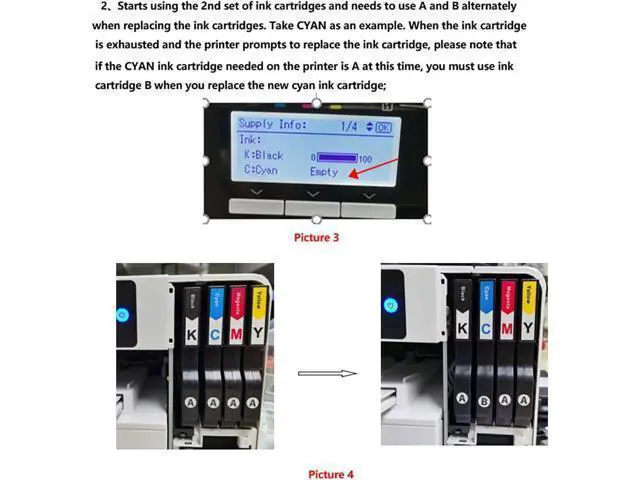 Alt view image 7 of 7 - Primer Ink SG500 SG1000 Sublimation Ink Cartridge Compatible for Sawgrass Virtuoso SG500 SG1000 Printer (1*Black, 1*Cyan,1*Magenta, 1*Yellow 4-Pack) B Series