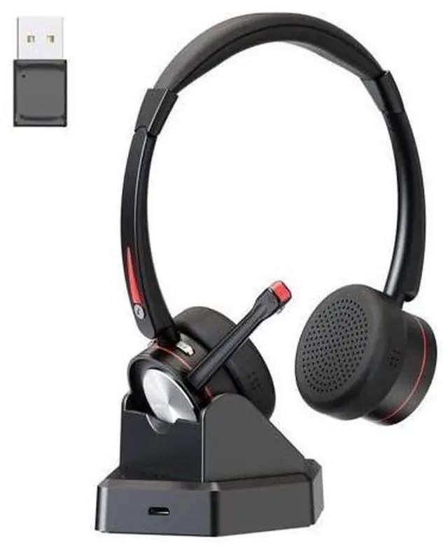 Main image of Beebang Bluetooth Headset with Microphone for PC, Wireless Headset with Mic & Mute Button, 40 Hrs Working Time, Noise Cancelling Bluetooth Headset 5.2 for Work Office Laptop Teams Business Meeting