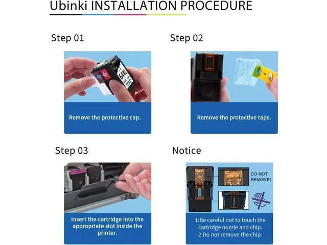 Alt view image 5 of 7 - Ubinki 64XL Black Ink Cartridge Ink 64 XL HP64 HP64XL Cartridges Envy 7855 7155 7858 7800 7955e 7255e 7900e 6200 62226252 6255 7830 7864 7120 6222 Tango x Terra Printers (2-Pack)